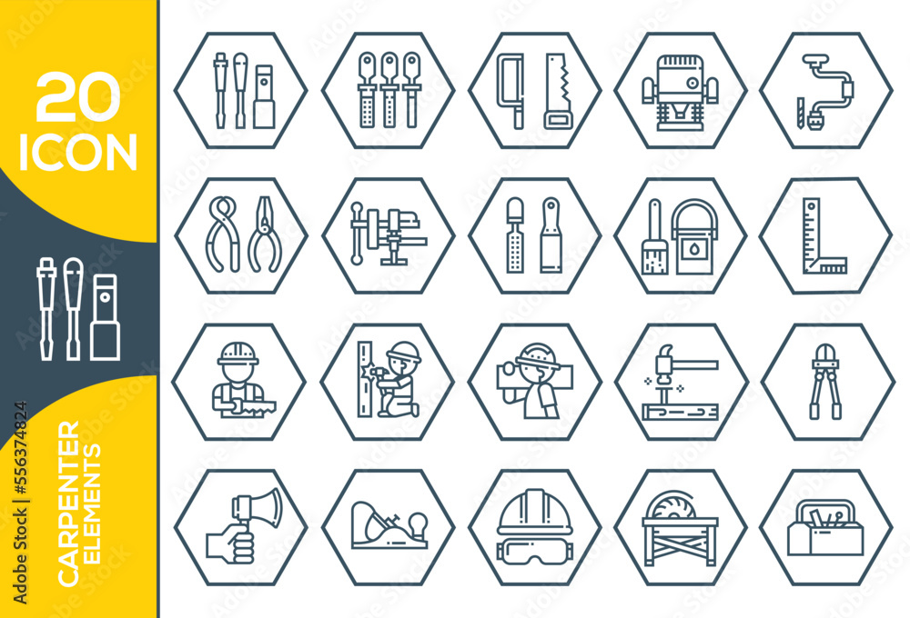CARPENTER ICON SET DESIGN CARPENTER ICON SET DESIGN