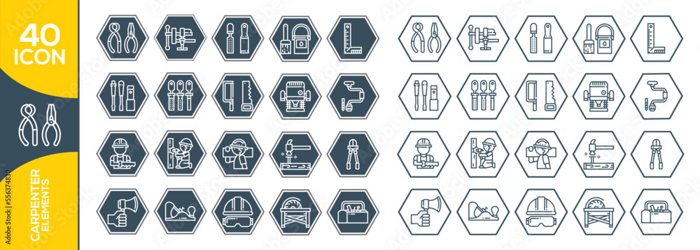 CARPENTER ICON SET DESIGN CARPENTER ICON SET DESIGN