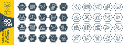 CHARITIY ELEMENTS ICON SET DESIGN