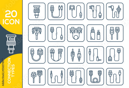 CONNECTION TYPES ICON SET DESIGN
