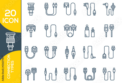 CONNECTION TYPES ICON SET DESIGN