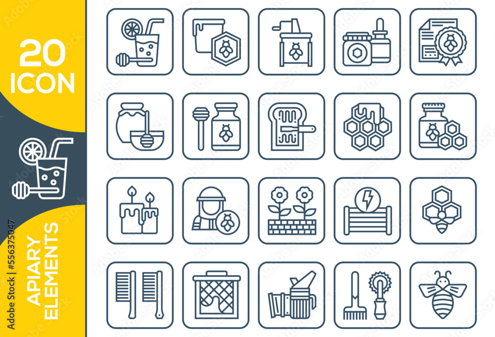 APIARY ELEMENTS ICON SET DESIGN APIARY ELEMENTS ICON SET DESIGN