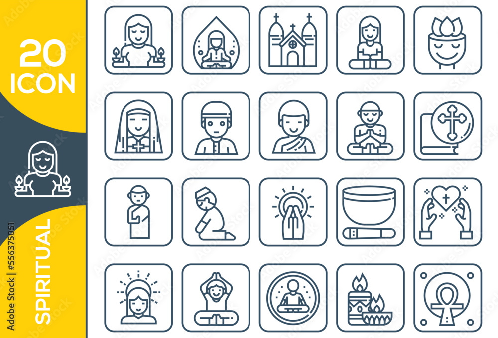 SPIRITUAL ICON SET DESIGN SPIRITUAL ICON SET DESIGN