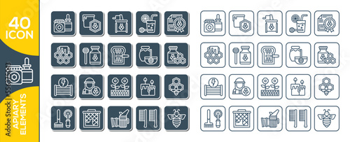 APIARY ELEMENTS ICON SET DESIGN