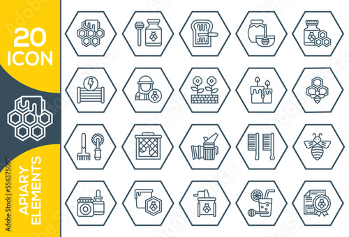 APIARY ELEMENTS ICON SET DESIGN