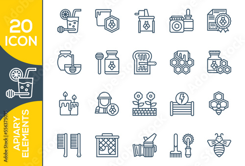 APIARY ELEMENTS ICON SET DESIGN