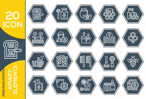 APIARY ELEMENTS ICON SET DESIGN