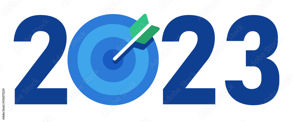 2023 new year target dart with arrow symbol of business achievement 2023 new year target dart with arrow symbol of business achievement