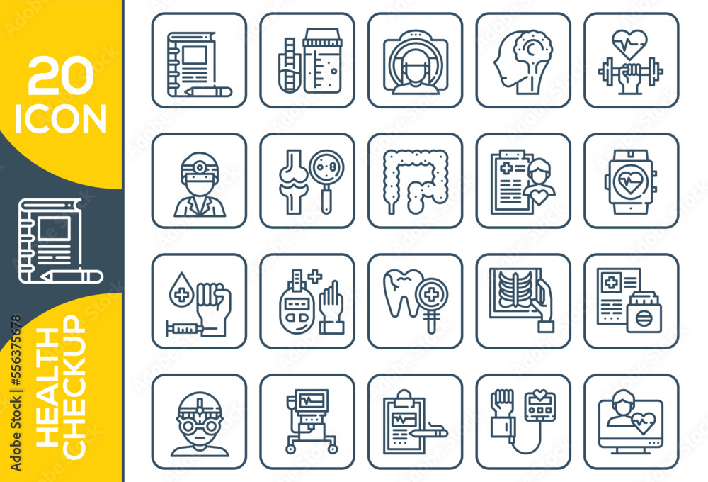 HEALTH CHECKUP ICON SET DESIGN HEALTH CHECKUP ICON SET DESIGN