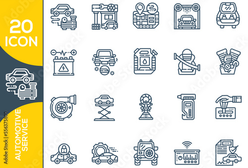 AUTOMOTIVE SERVICE ICON SET DESIGN