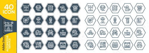 AUTOMOTIVE SERVICE ICON SET DESIGN
