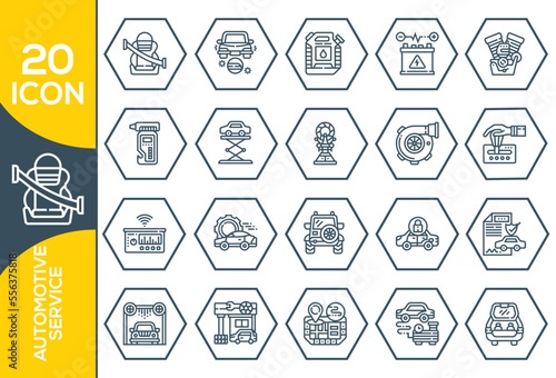 AUTOMOTIVE SERVICE ICON SET DESIGN
