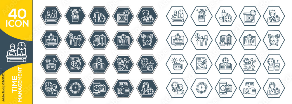 time management icon set design time management icon set design