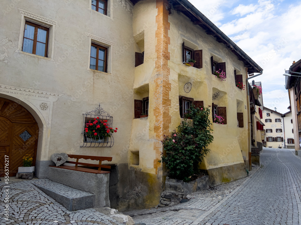 Obraz premium A historic house in Sargans.
