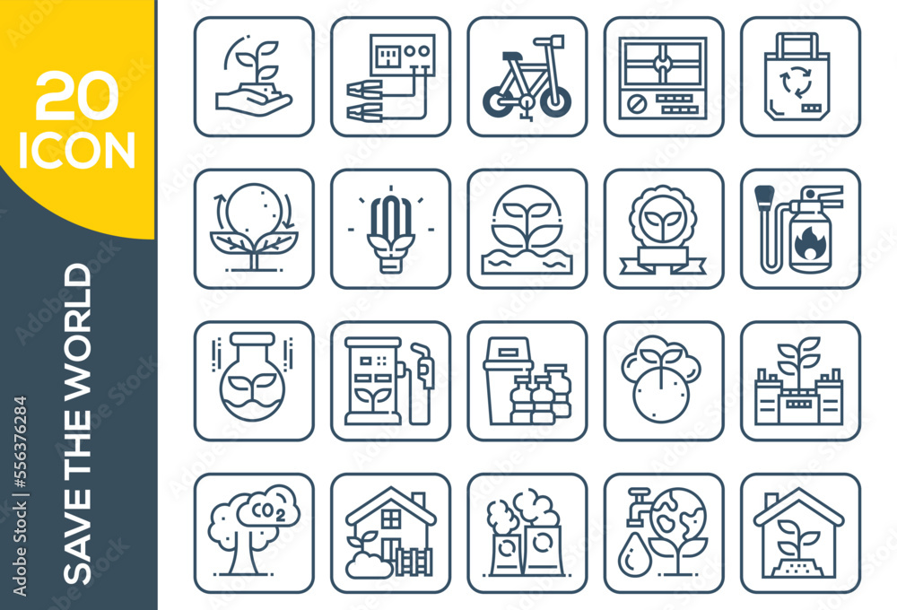 SAVE THE WORLD ICON SET DESIGN SAVE THE WORLD ICON SET DESIGN