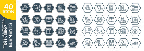 RUNNING ELEMENT ICON SET DESIGN 