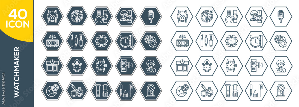 Independent Watchmaker Icon Watchmaker , Thin Line and Pixel Perfect Icons . Outline set of watch ...