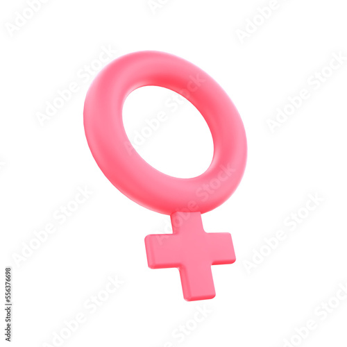 3d render female symbol illustration
