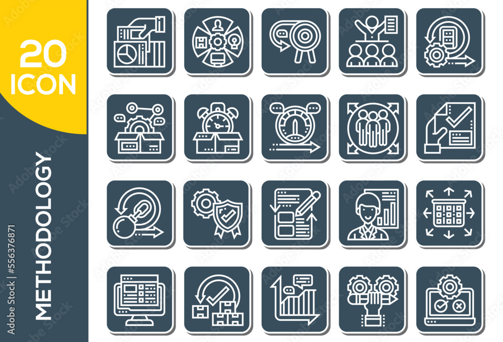 methodology icon set design methodology icon set design