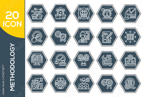 methodology icon set design