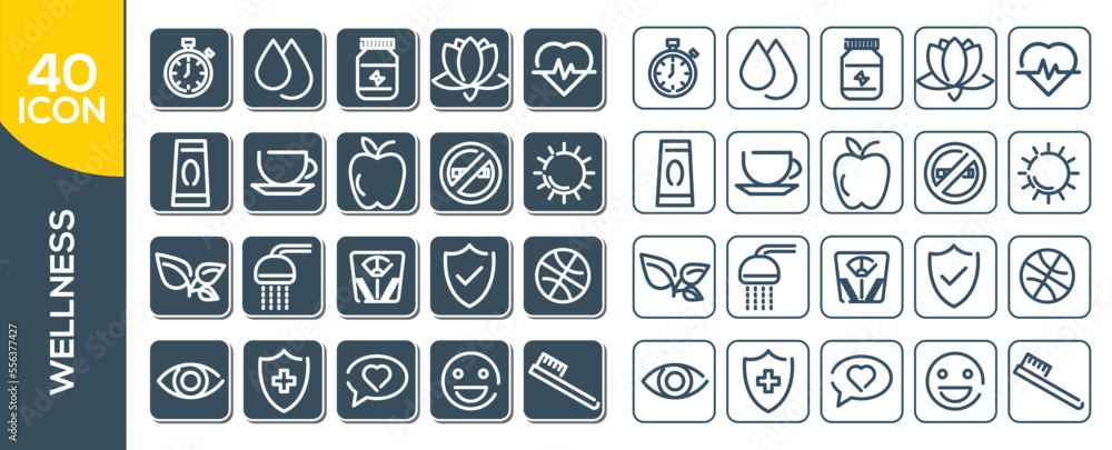 WELLNESS ICON SET DESIGN WELLNESS ICON SET DESIGN