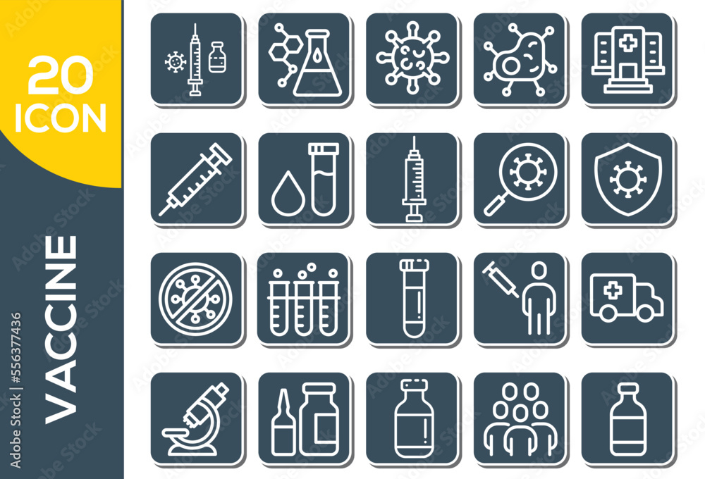 VACCINE ICON SET DESIGN VACCINE ICON SET DESIGN