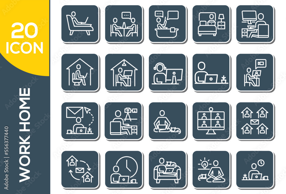 WORK HOME ICON SET DESIGN WORK HOME ICON SET DESIGN