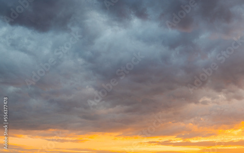 Fototapeta Naklejka Na Ścianę i Meble -  Layer of clouds on sunset sky.
