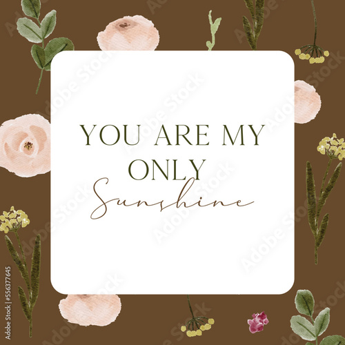 wisdom card with floral watercolor background