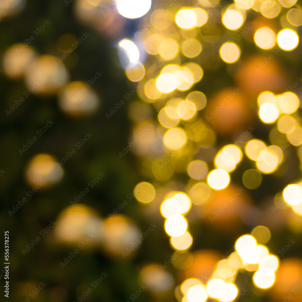 Obraz premium abstract golden bokeh background. Generative AI.