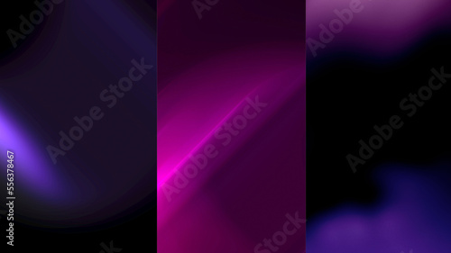 Fuchsia, violet purple, black gradient background, wall paper, templates, empty space for notes. 
