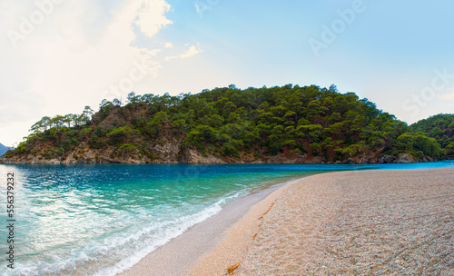 Fototapeta Naklejka Na Ścianę i Meble -  Oludeniz Beach And Blue Lagoon - Oludeniz beach is best beaches in Turkey - Fethiye, Turkey
