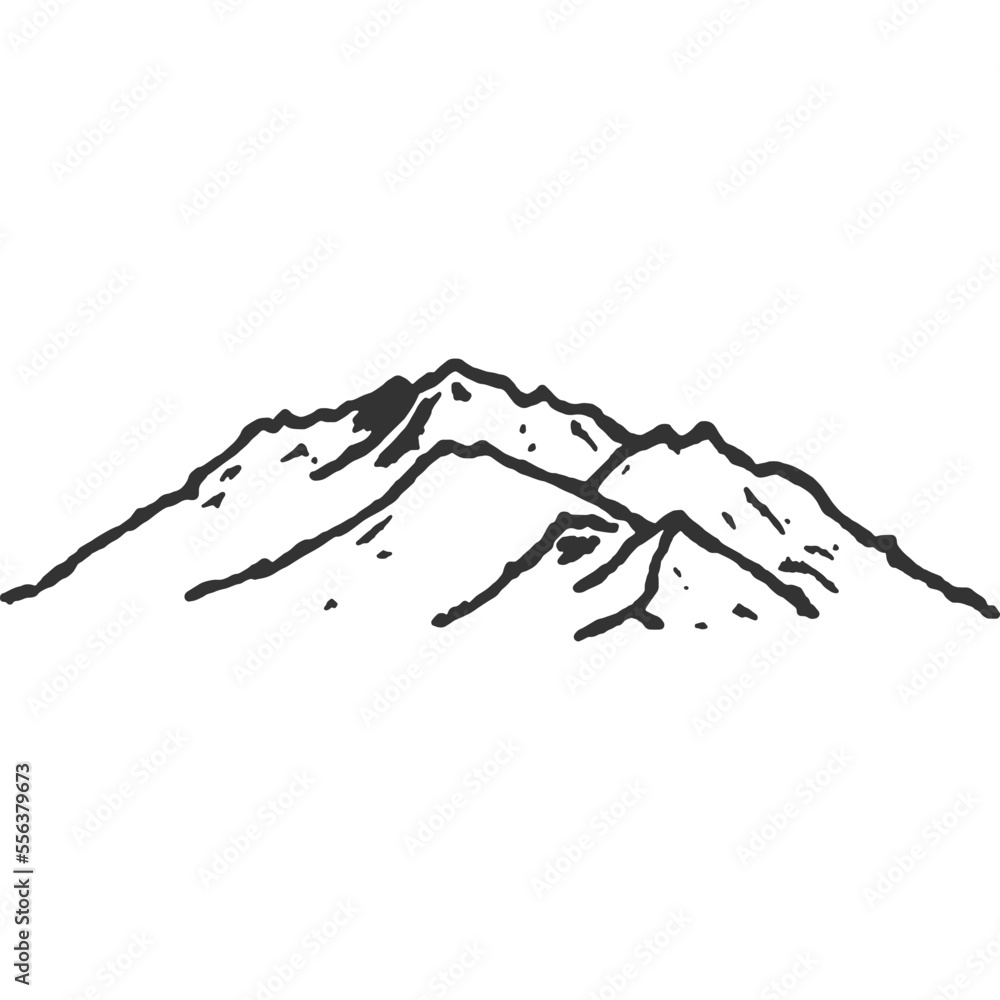 Obraz premium Mountain Vintage Illustration Vector