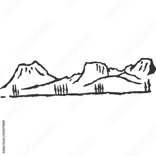 Mountain Vintage Illustration Vector