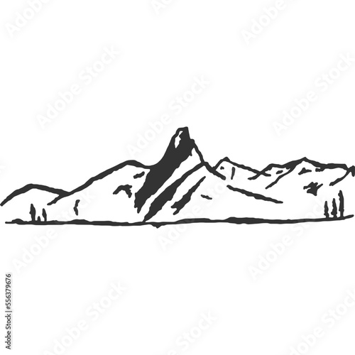 Mountain Vintage Illustration Vector