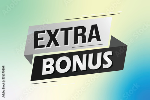 extra bonus word concept vector illustration with lines 3d style for social media landing page, template, ui, web, mobile app, poster, banner, flyer, background, gift card, coupon, label, wallpaper