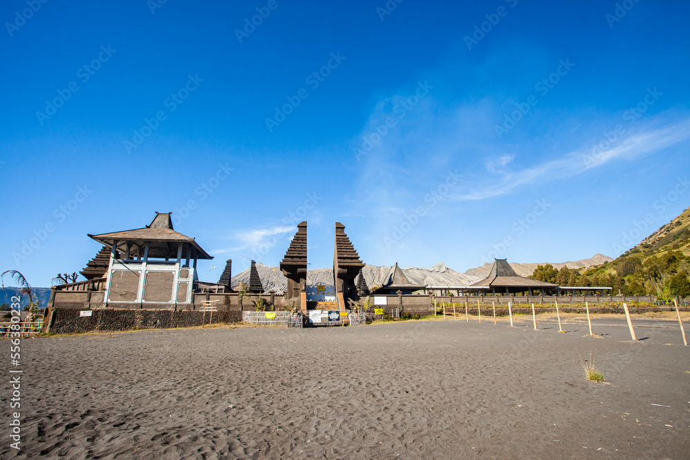 Luhur Ponten Temple, a place of worship for Tengger Hindus located under Mount Bromo. Mount Bromo area is a famous tourist area in East Java, Indonesia.