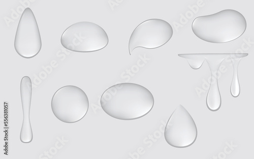 Vector 3D Water Droplets 