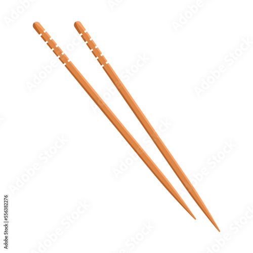 Wooden picks or sticks for picking teeth isolated on white background. Toothpicks for cocktails or food vector illustration. Food, dental or oral hygiene, party concept