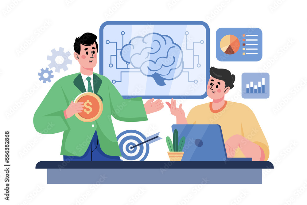 Businessman Brainstorming About Startup Businessman Brainstorming About Startup