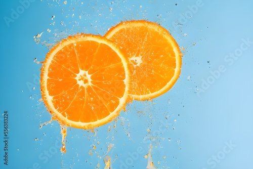 カットされたオレンジ with generative ai