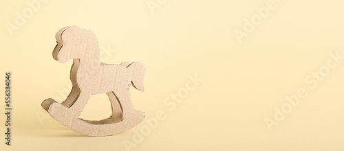Cardboard rocking horse on ...