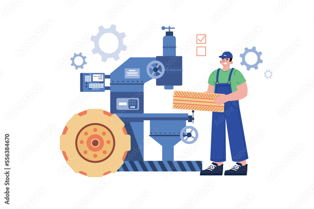 Obraz premium Tire Vulcanizing Repair Illustration concept on white background