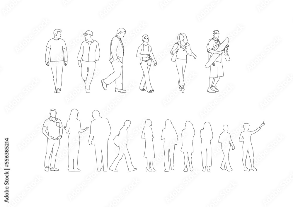 group of people in poses, 사람들 