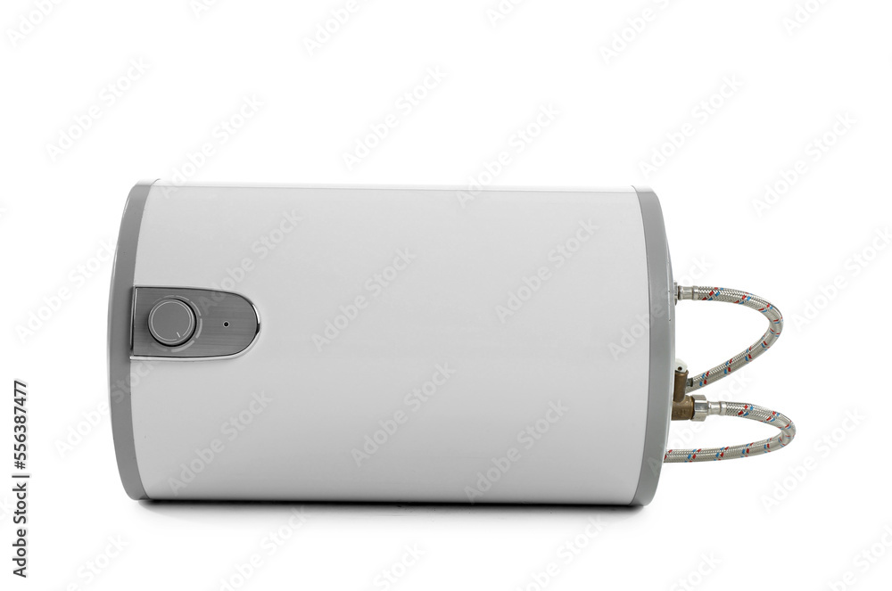Modern electric boiler on white background Modern electric boiler on white background