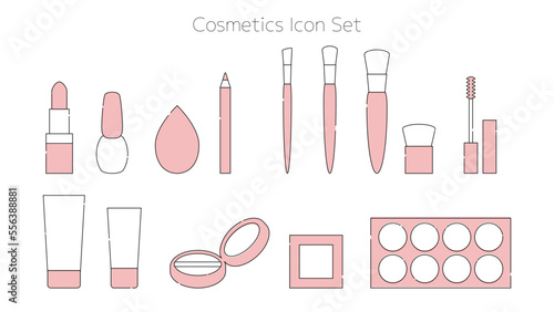シンプルなアイコンセット　コスメ　ビューティー