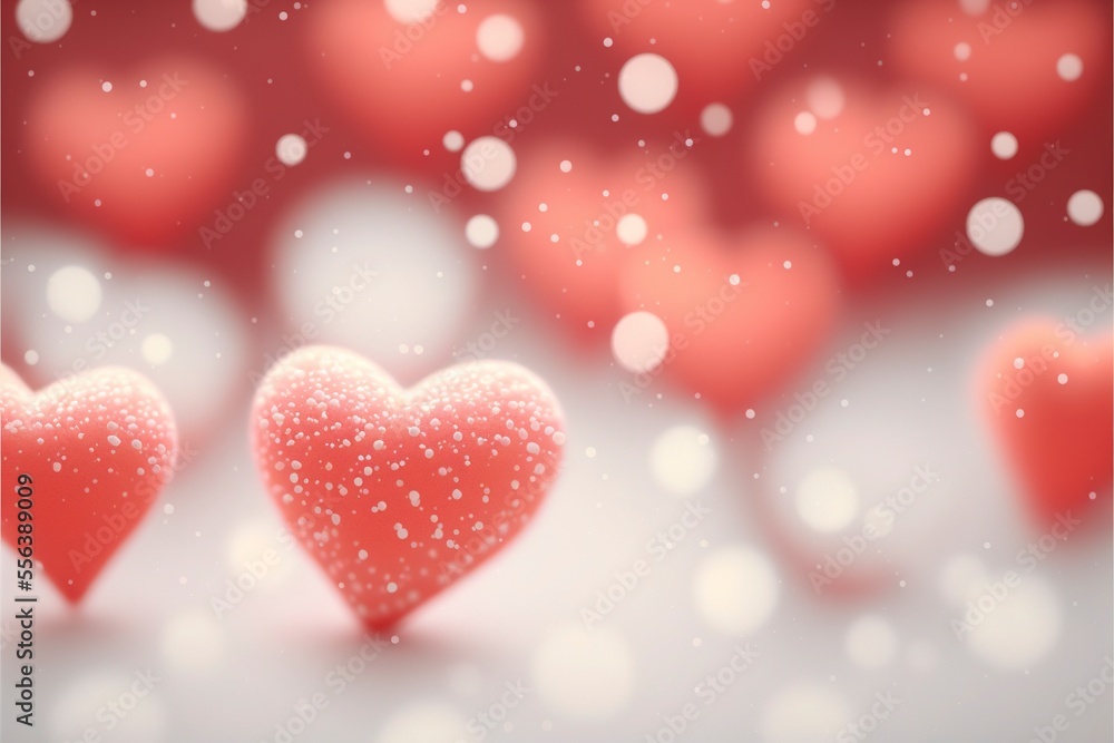 Cute hearts, Valentine's Day, bokeh lights Micro hearts. Cute hearts, Valentine's Day, bokeh lights Micro hearts.