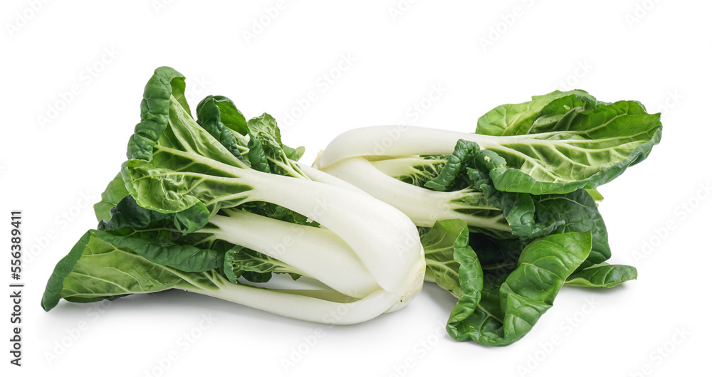 Fresh pak choi cabbage isolated on white background Fresh pak choi cabbage isolated on white background