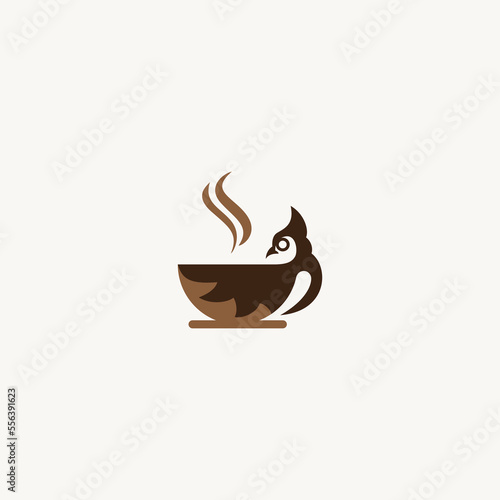 coffee cup and owl vector illustration for coffee shop icon, symbol or logo 
