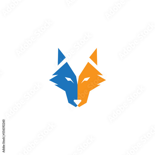 wolf face vector illustration for icon,symbol or logo. wolf template logo
